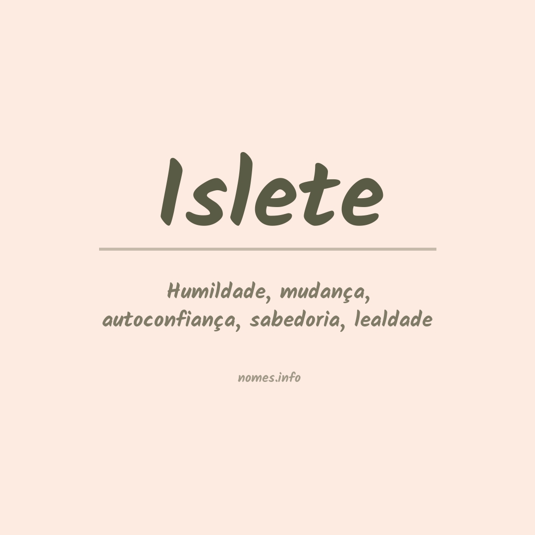 Significado do nome Islete