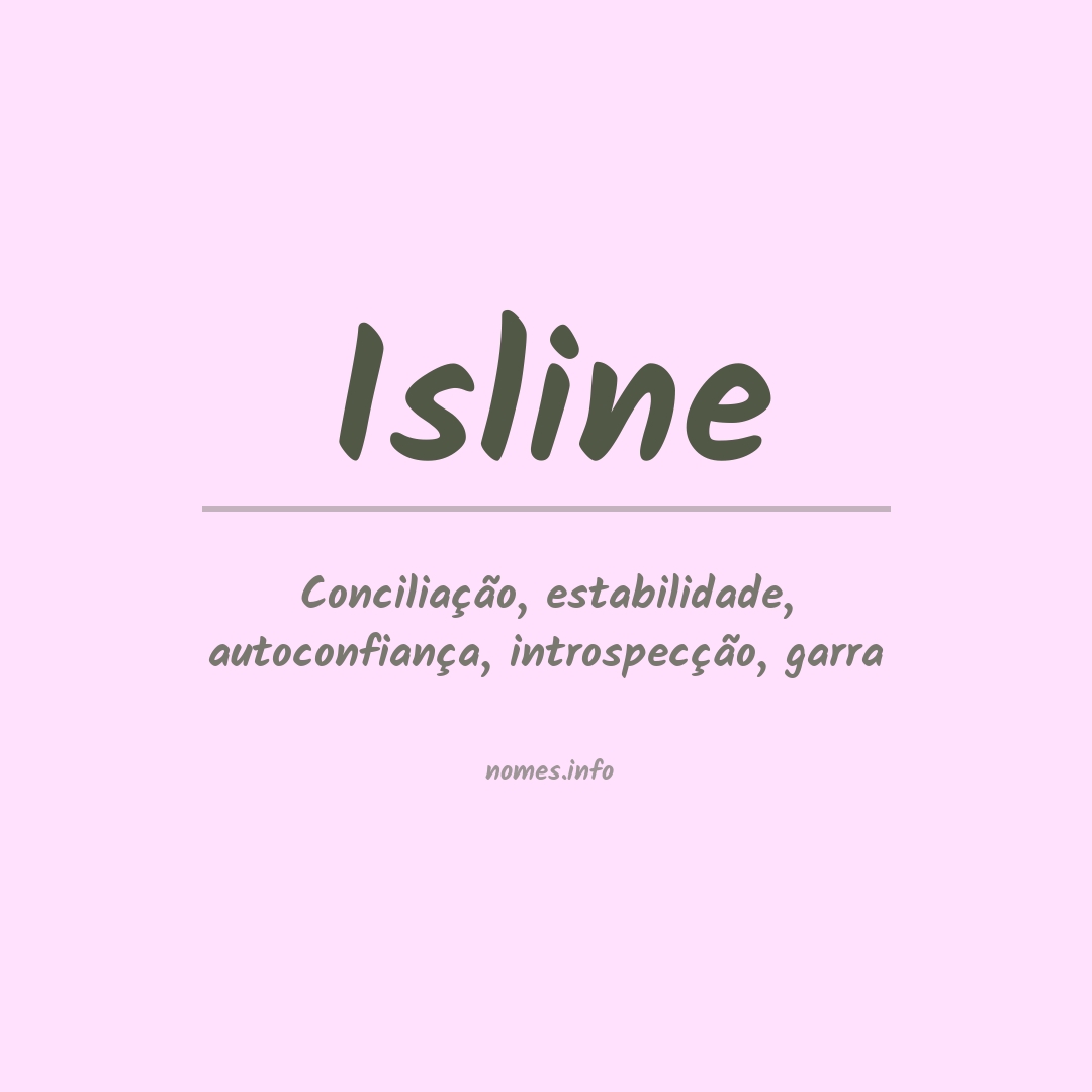Significado do nome Isline