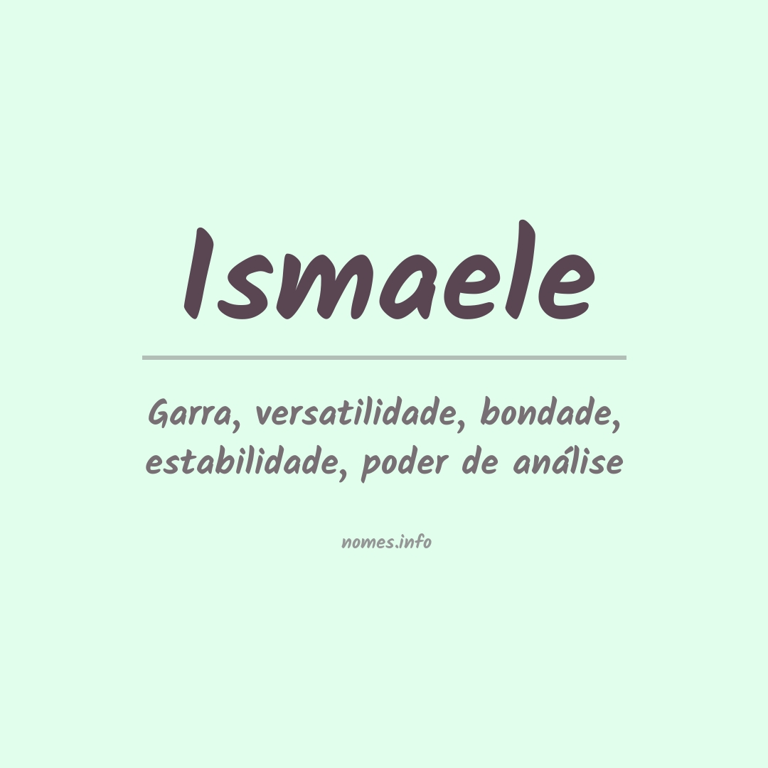 Significado do nome Ismaele