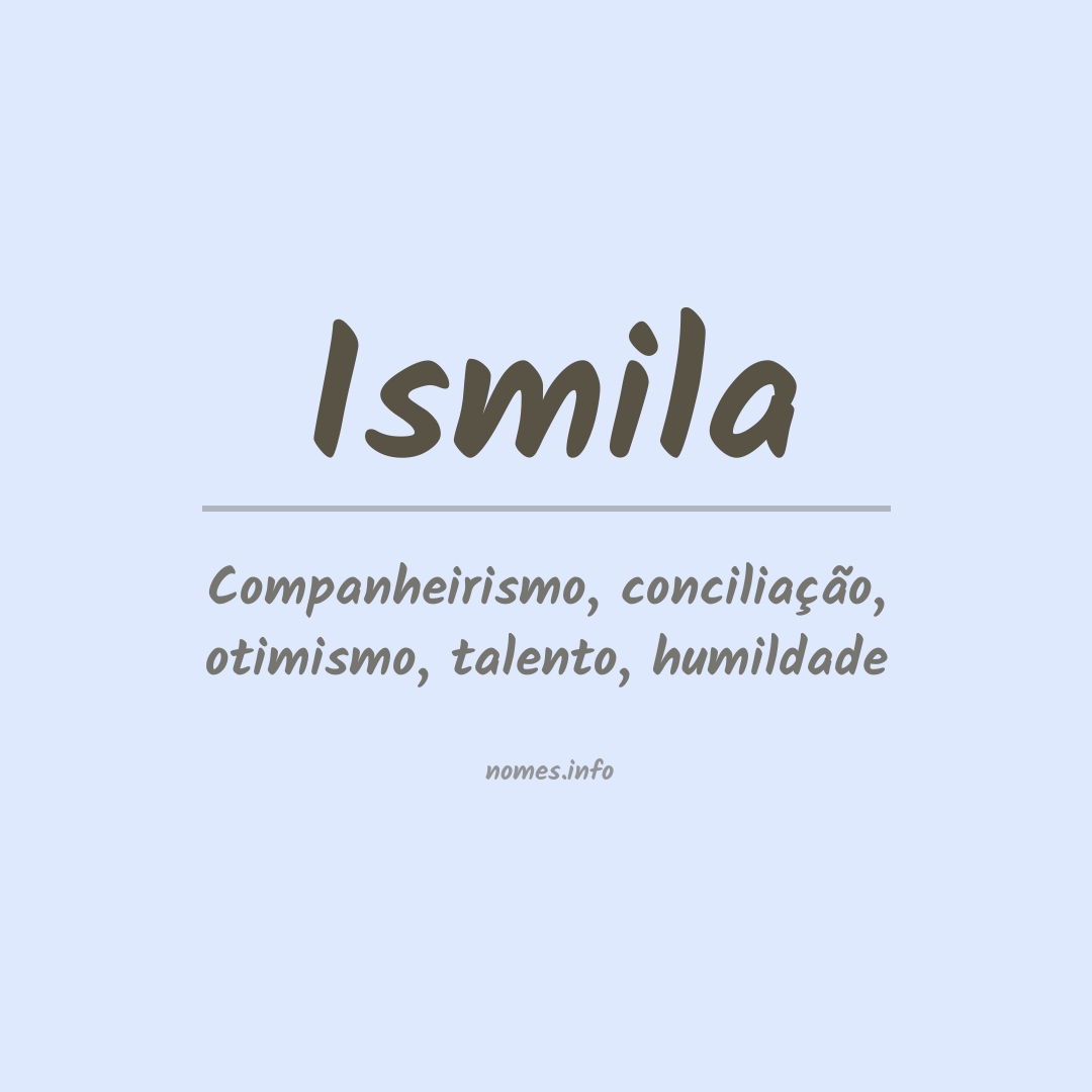 Significado do nome Ismila