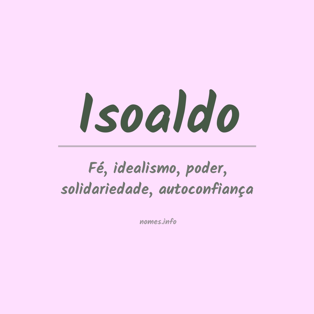 Significado do nome Isoaldo