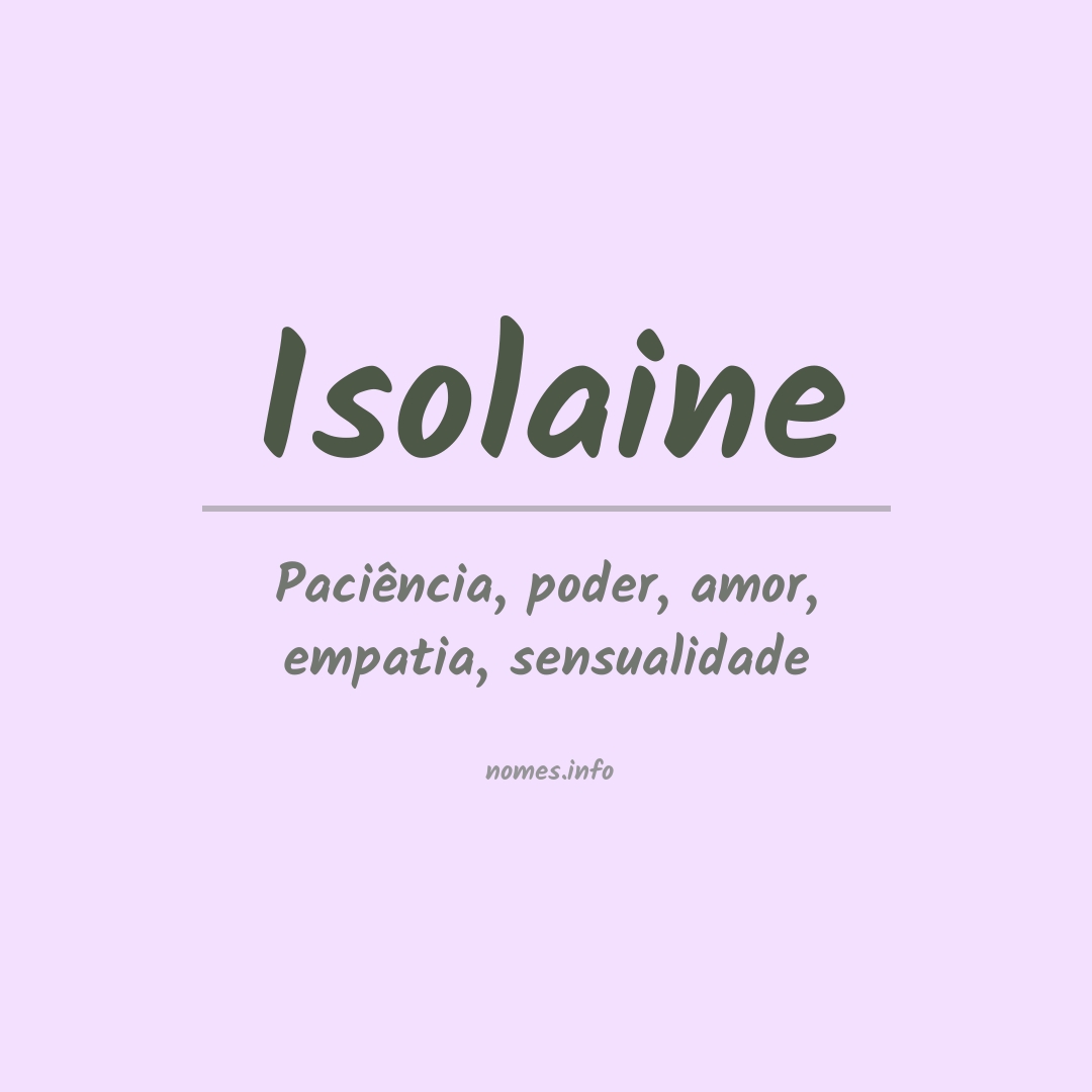 Significado do nome Isolaine