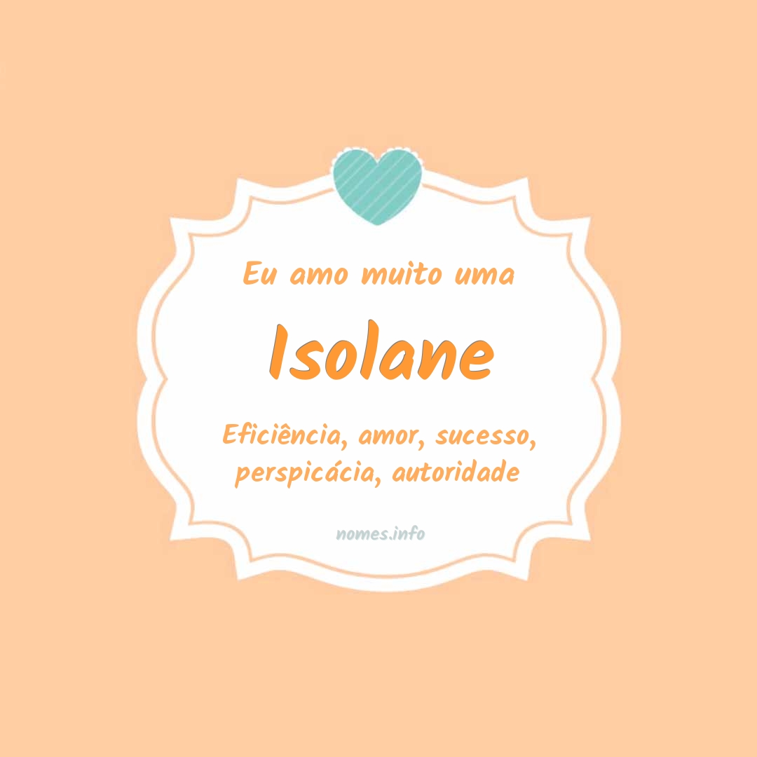 Eu amo muito Isolane
