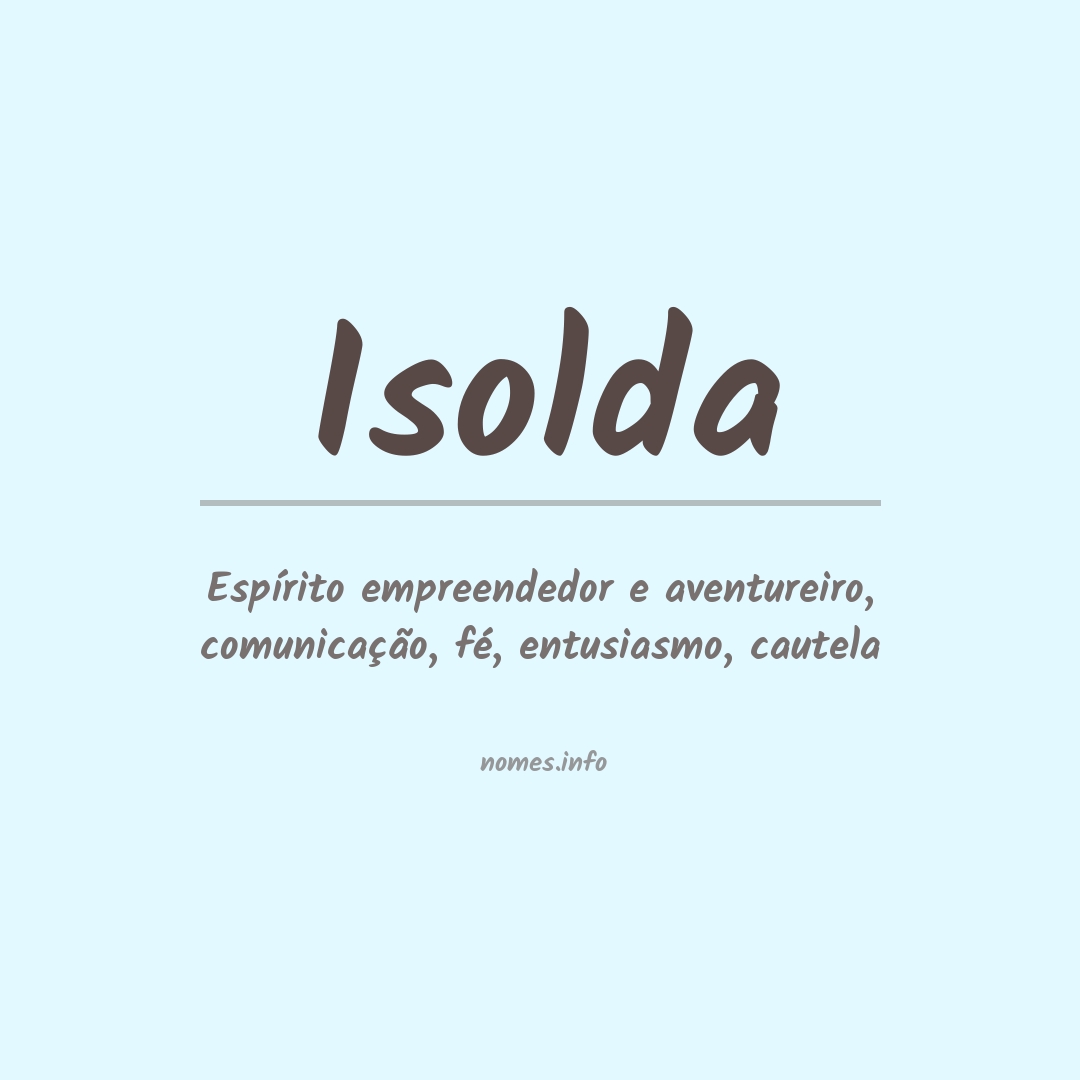 Significado do nome Isolda