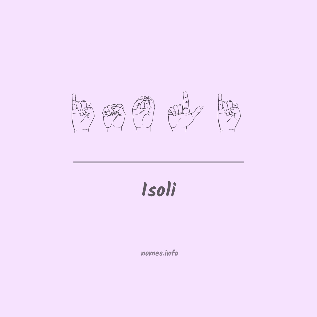 Isoli em Libras
