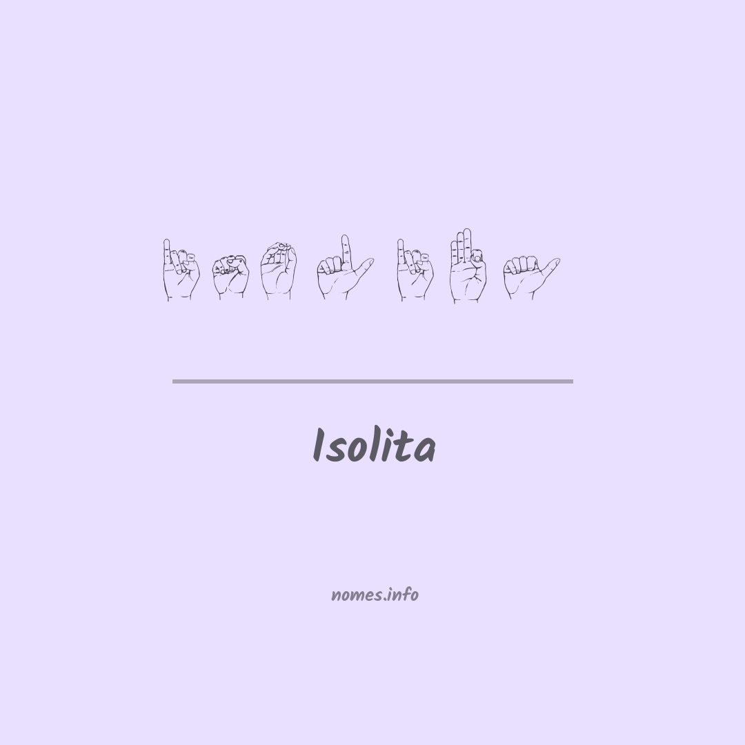Isolita em Libras