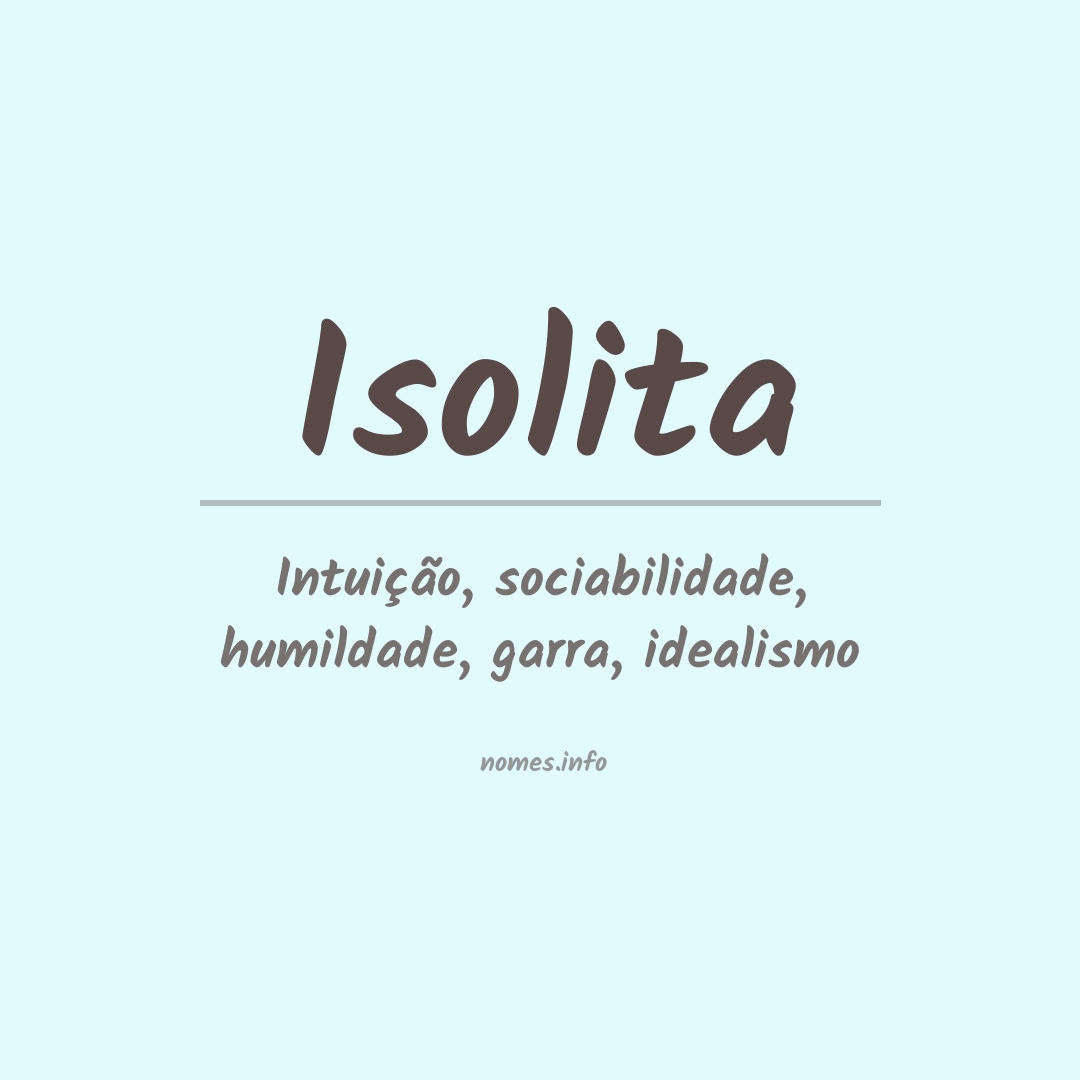 Significado do nome Isolita