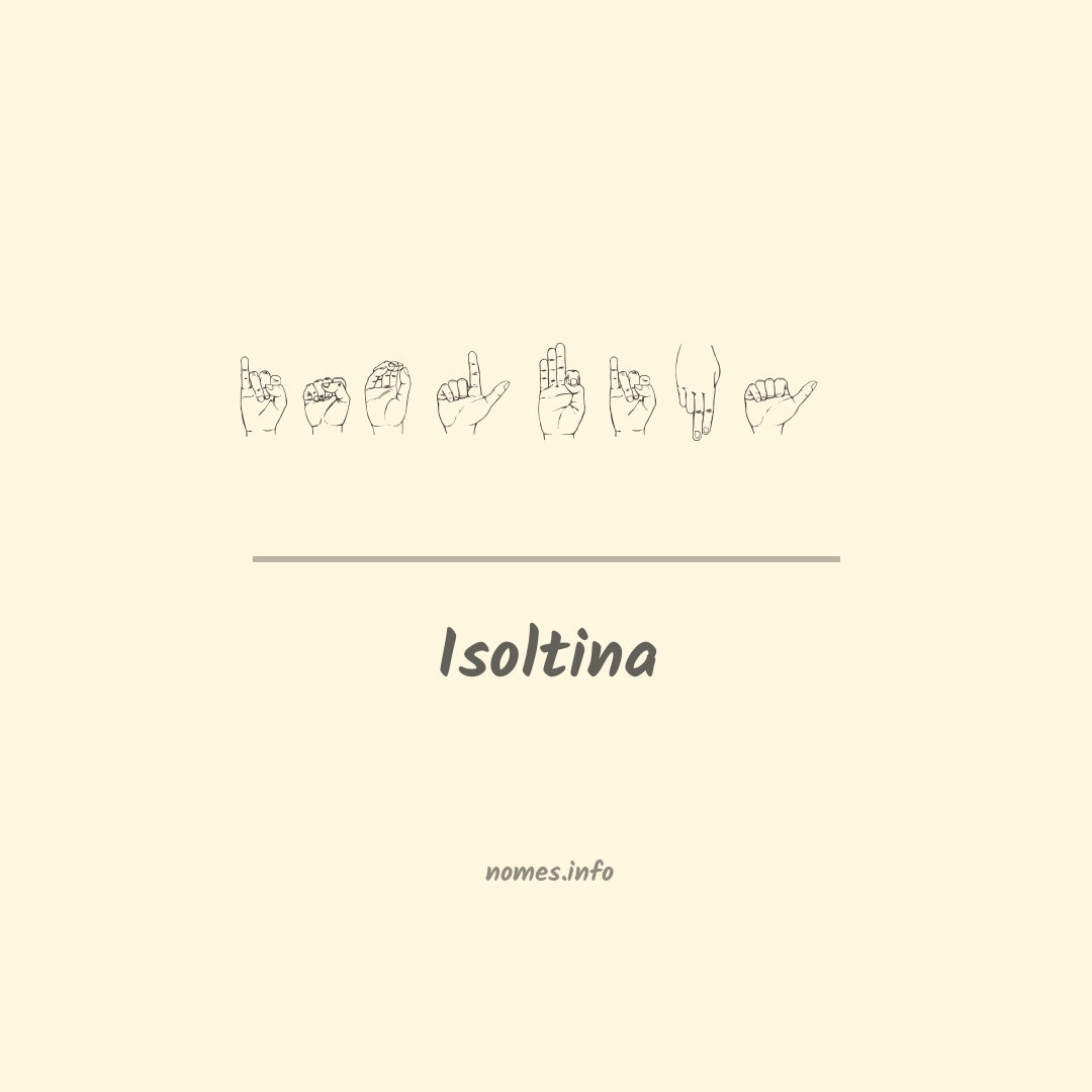 Isoltina em Libras