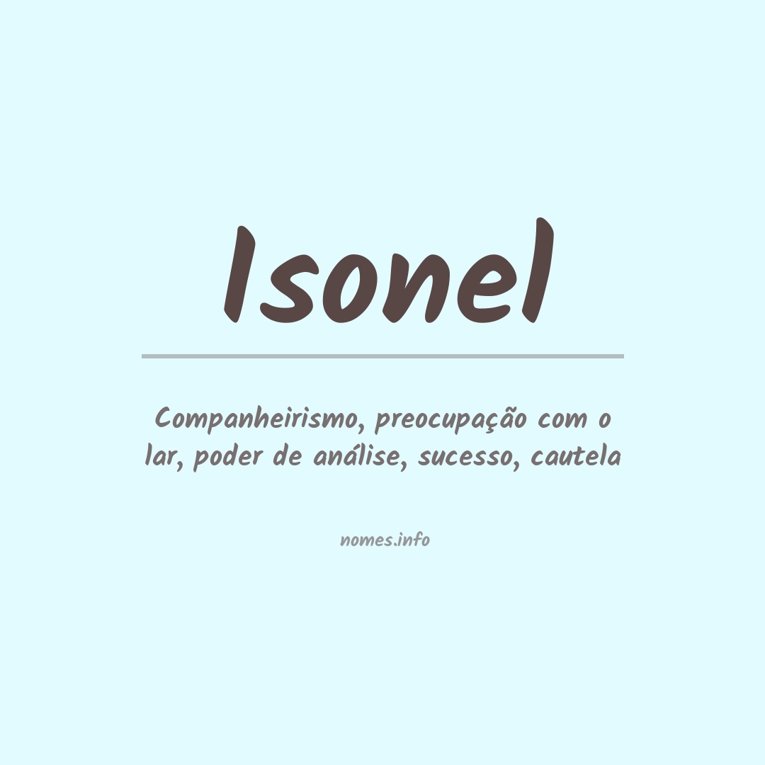 Significado do nome Isonel