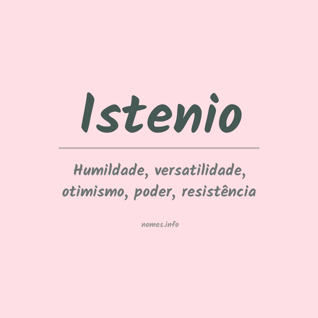 Significado do nome Istenio