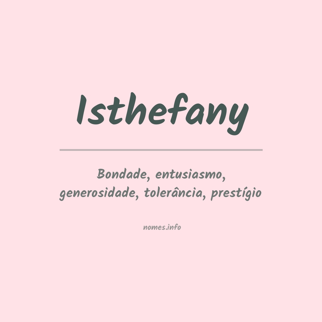 Significado do nome Isthefany