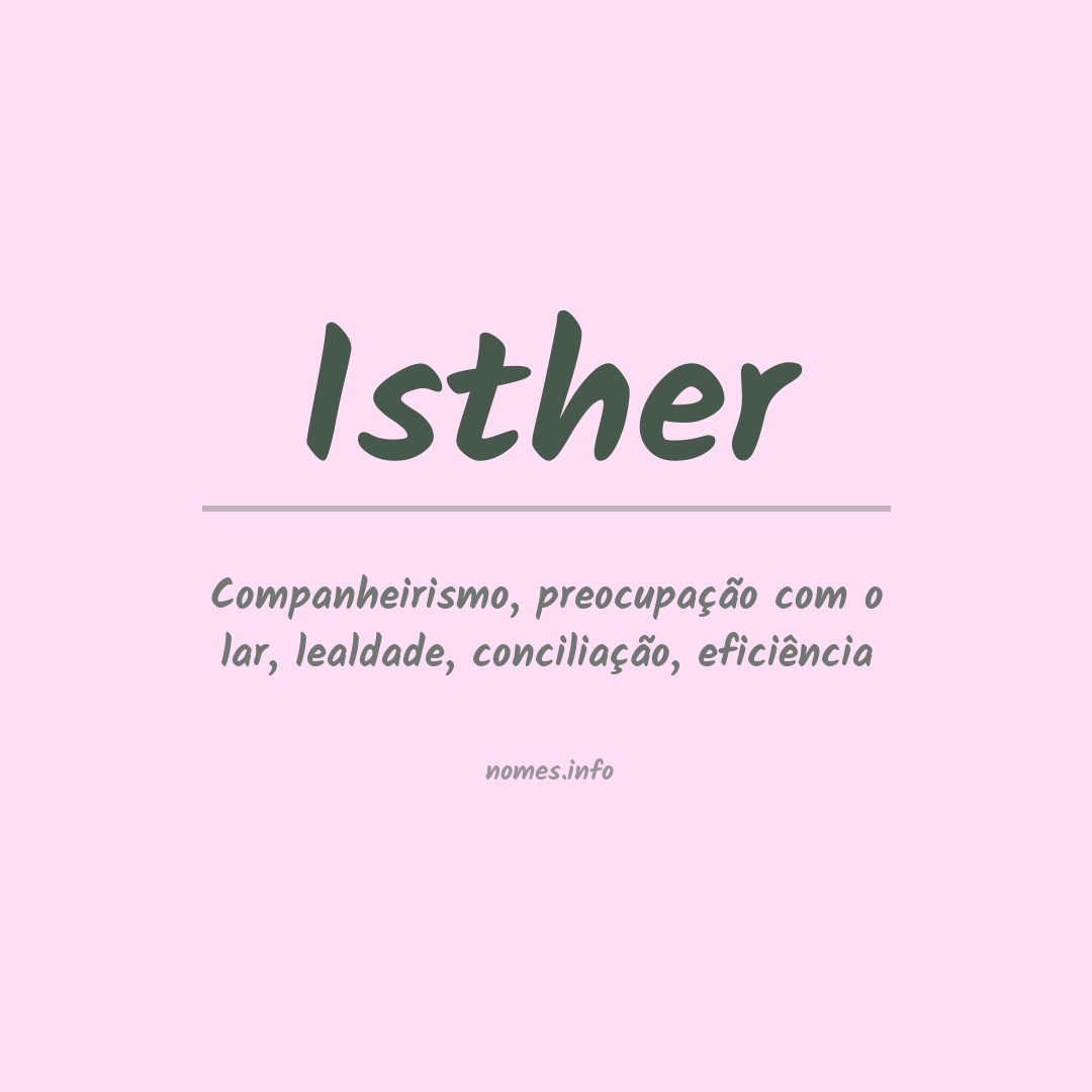 Significado do nome Isther