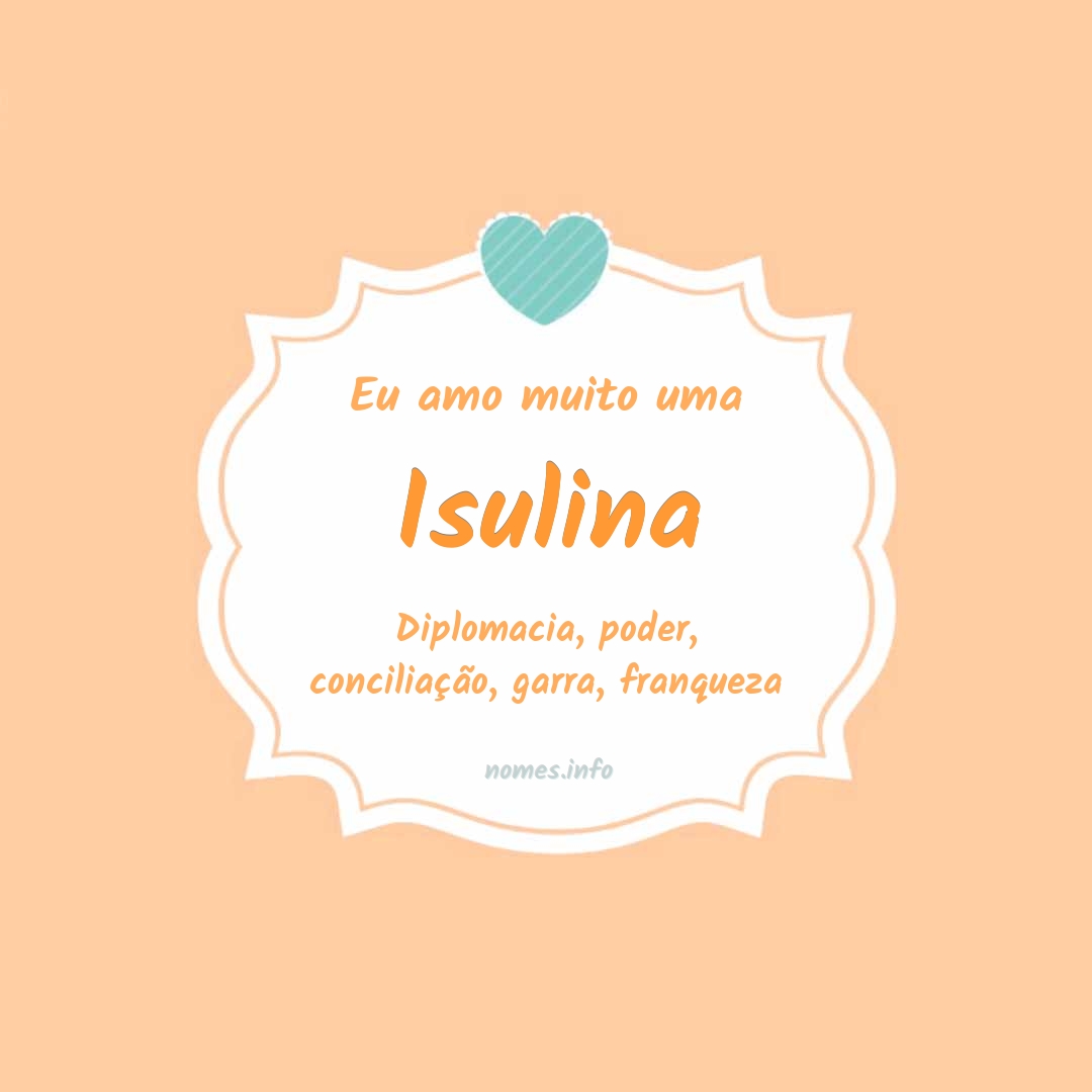 Eu amo muito Isulina