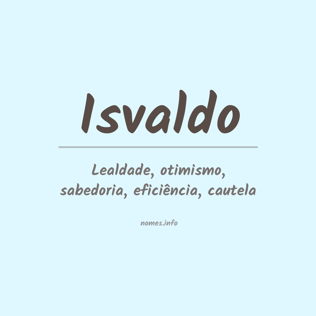 Significado do nome Isvaldo Significado do nome Isvaldo