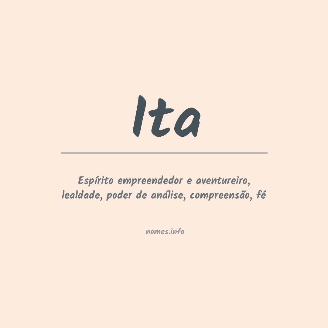 Significado do nome Ita