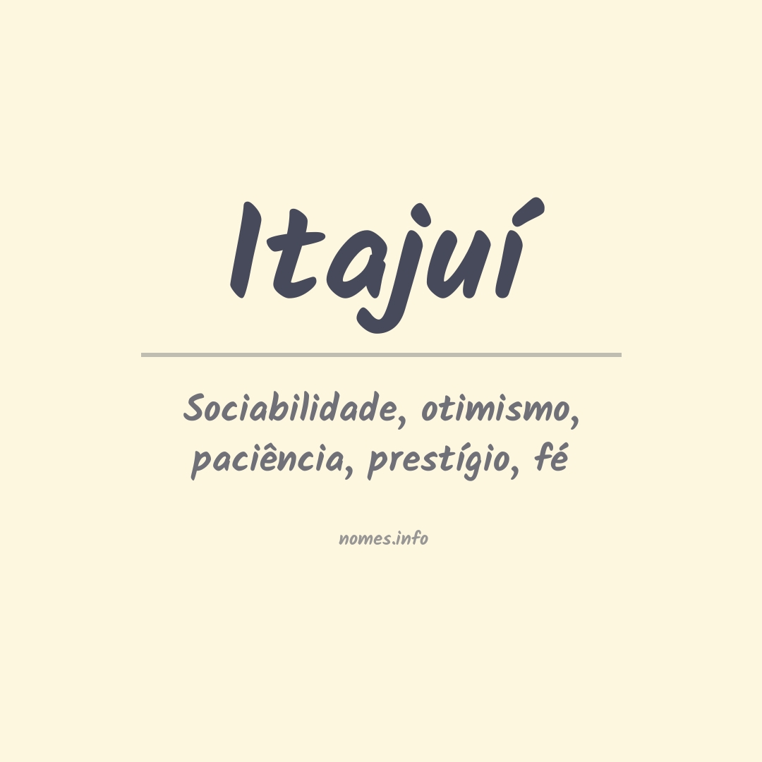 Significado do nome Itajuí