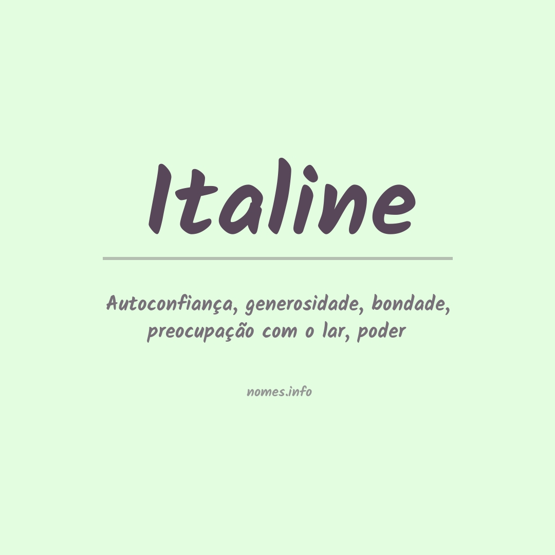 Significado do nome Italine