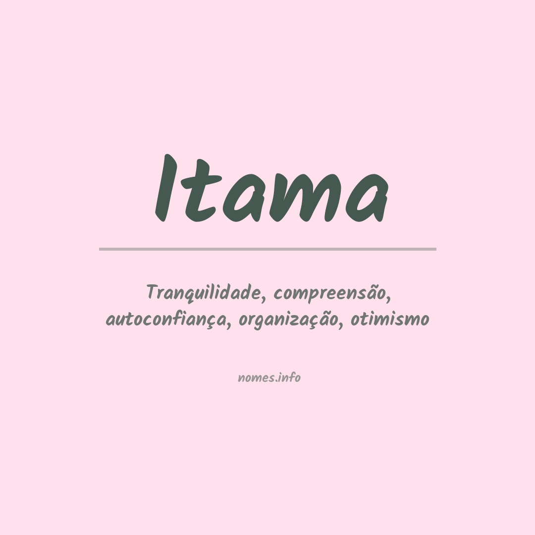 Significado do nome Itama
