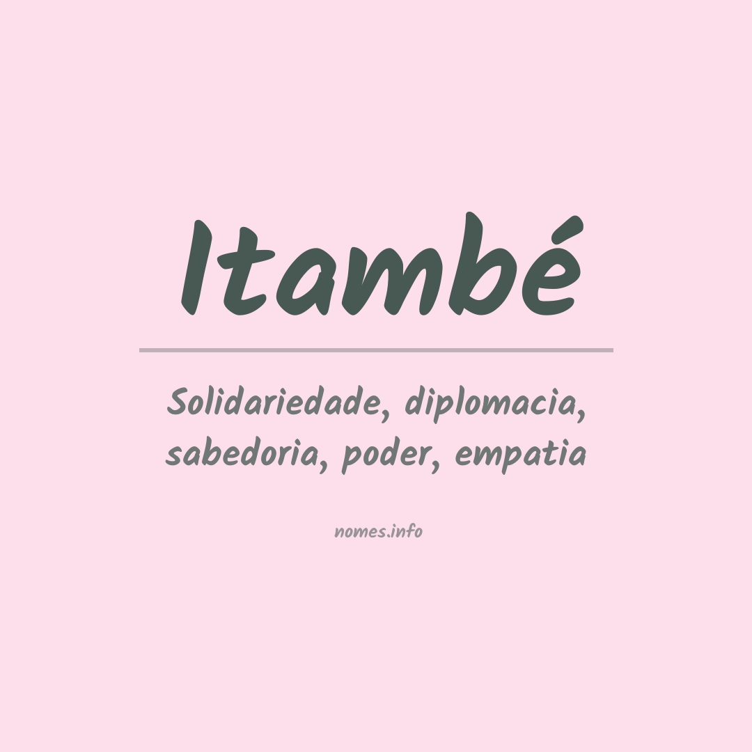 Significado do nome Itambé