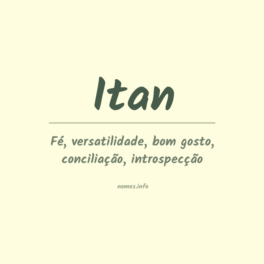 Significado do nome Itan