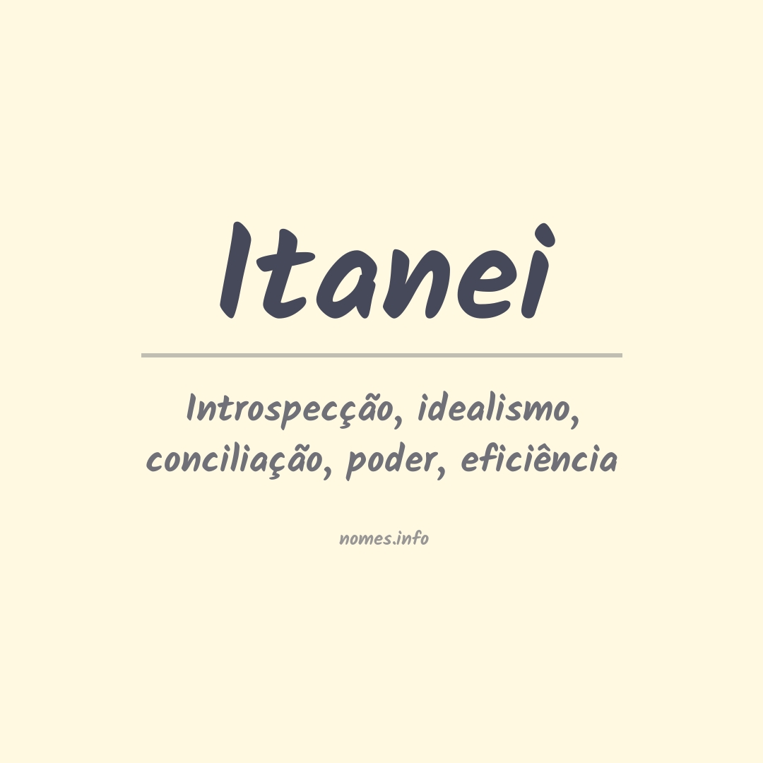 Significado do nome Itanei