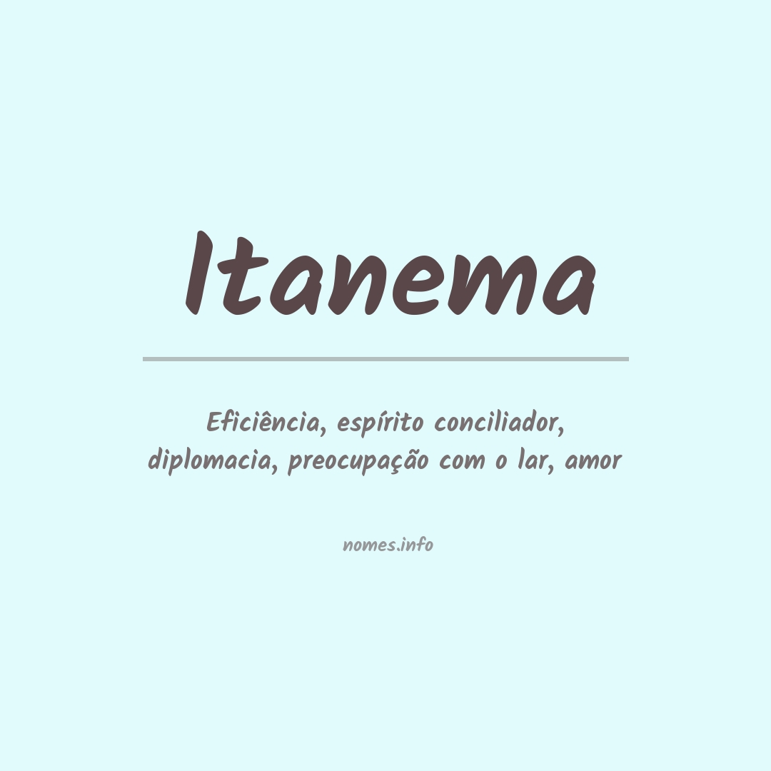 Significado do nome Itanema