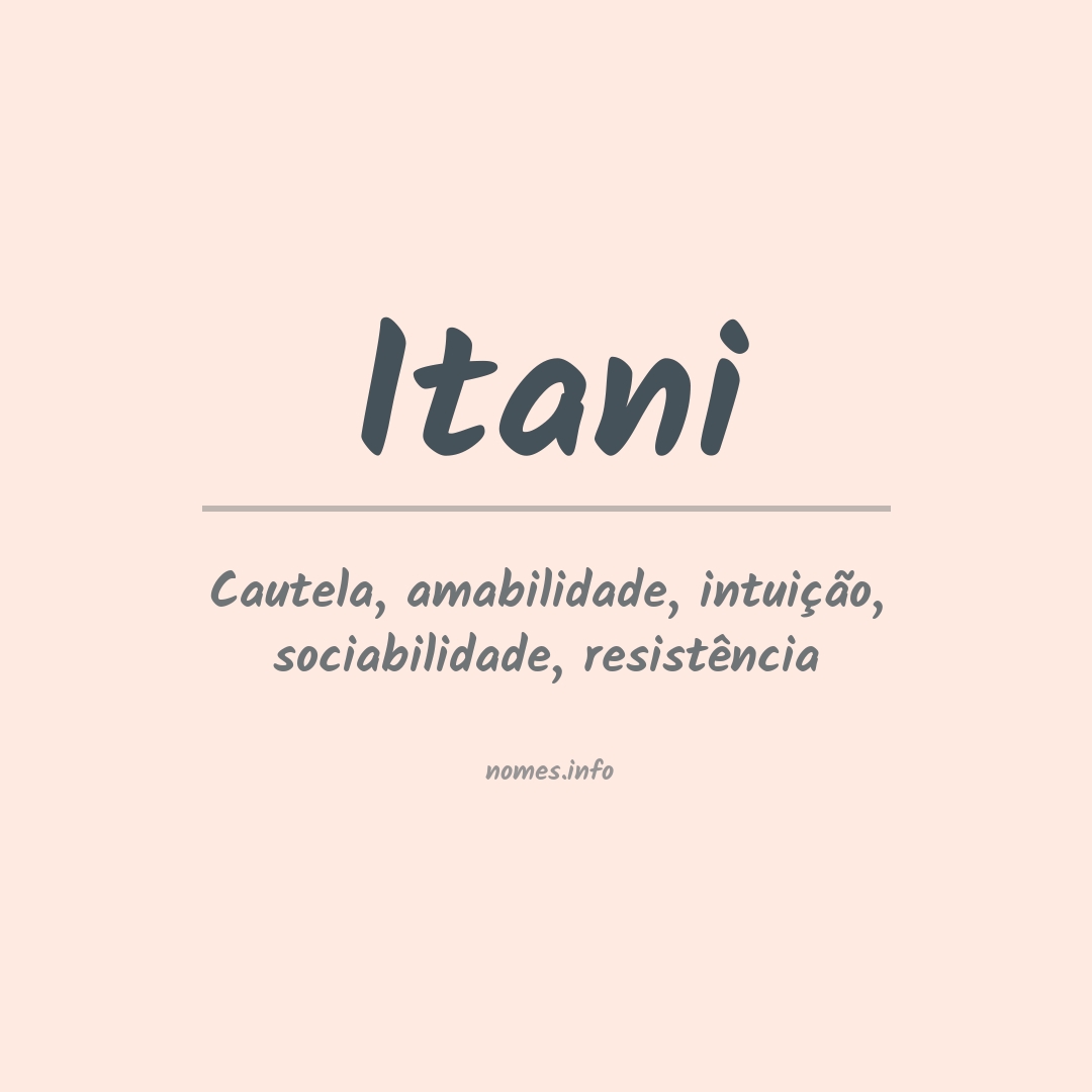 Significado do nome Itani