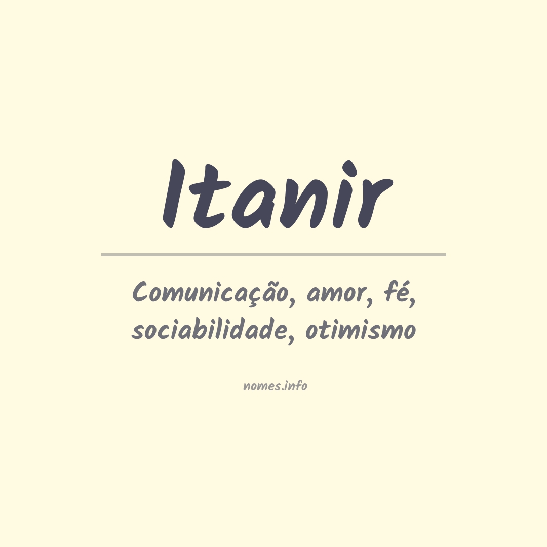 Significado do nome Itanir