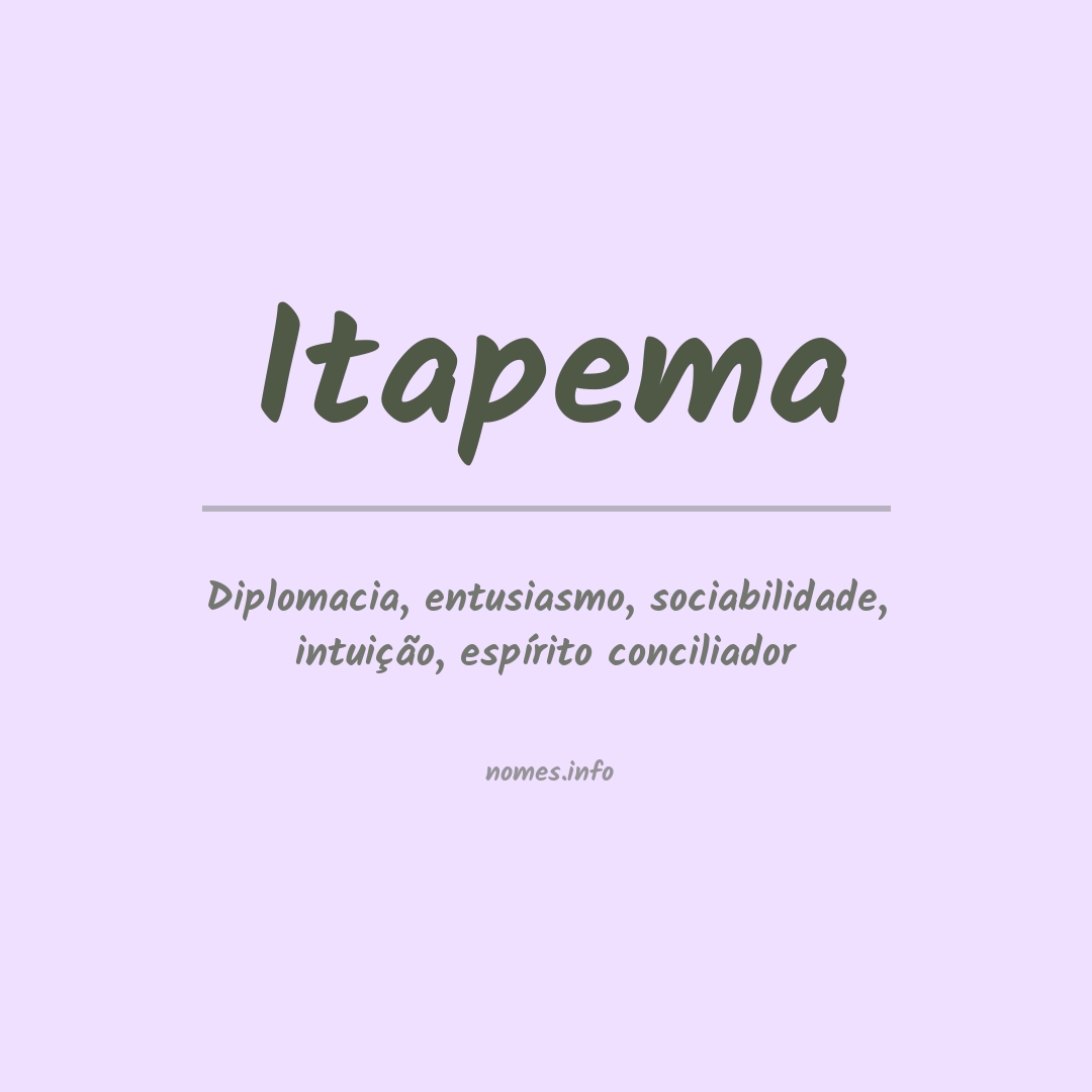 Significado do nome Itapema