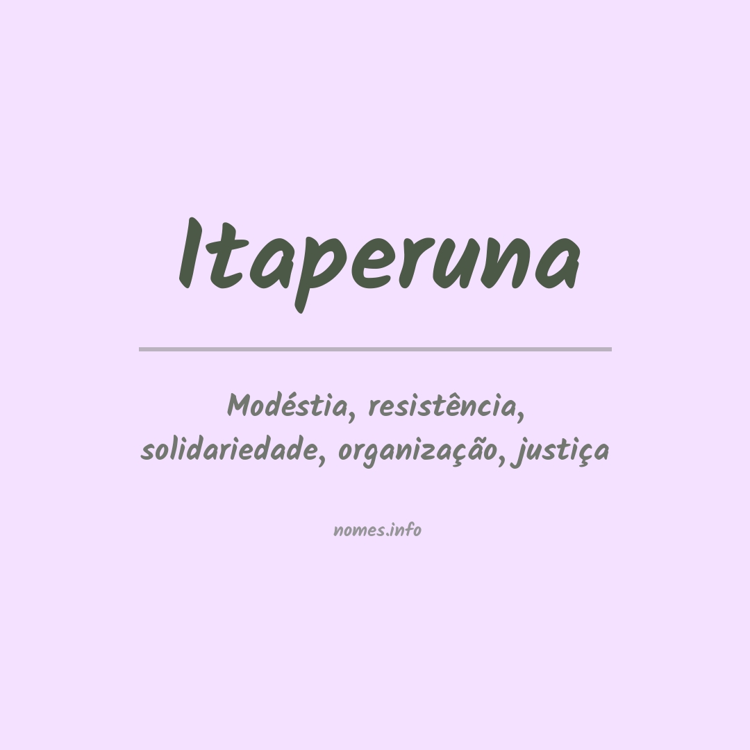 Significado do nome Itaperuna