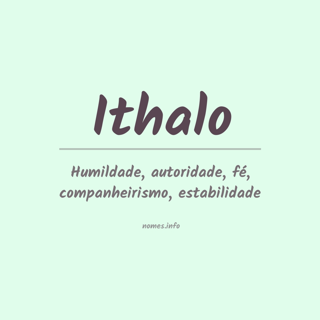 Significado do nome Ithalo