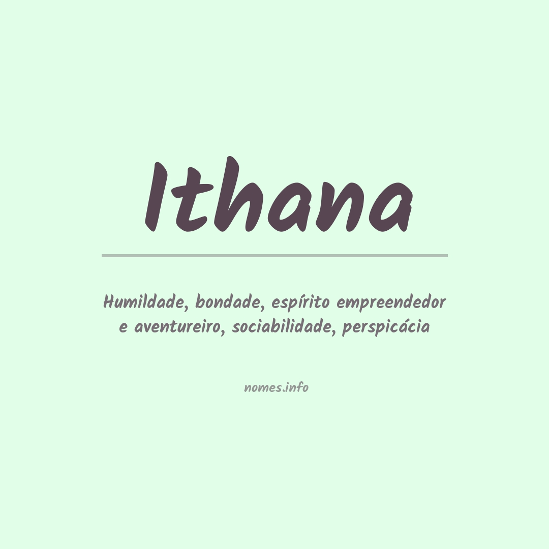 Significado do nome Ithana