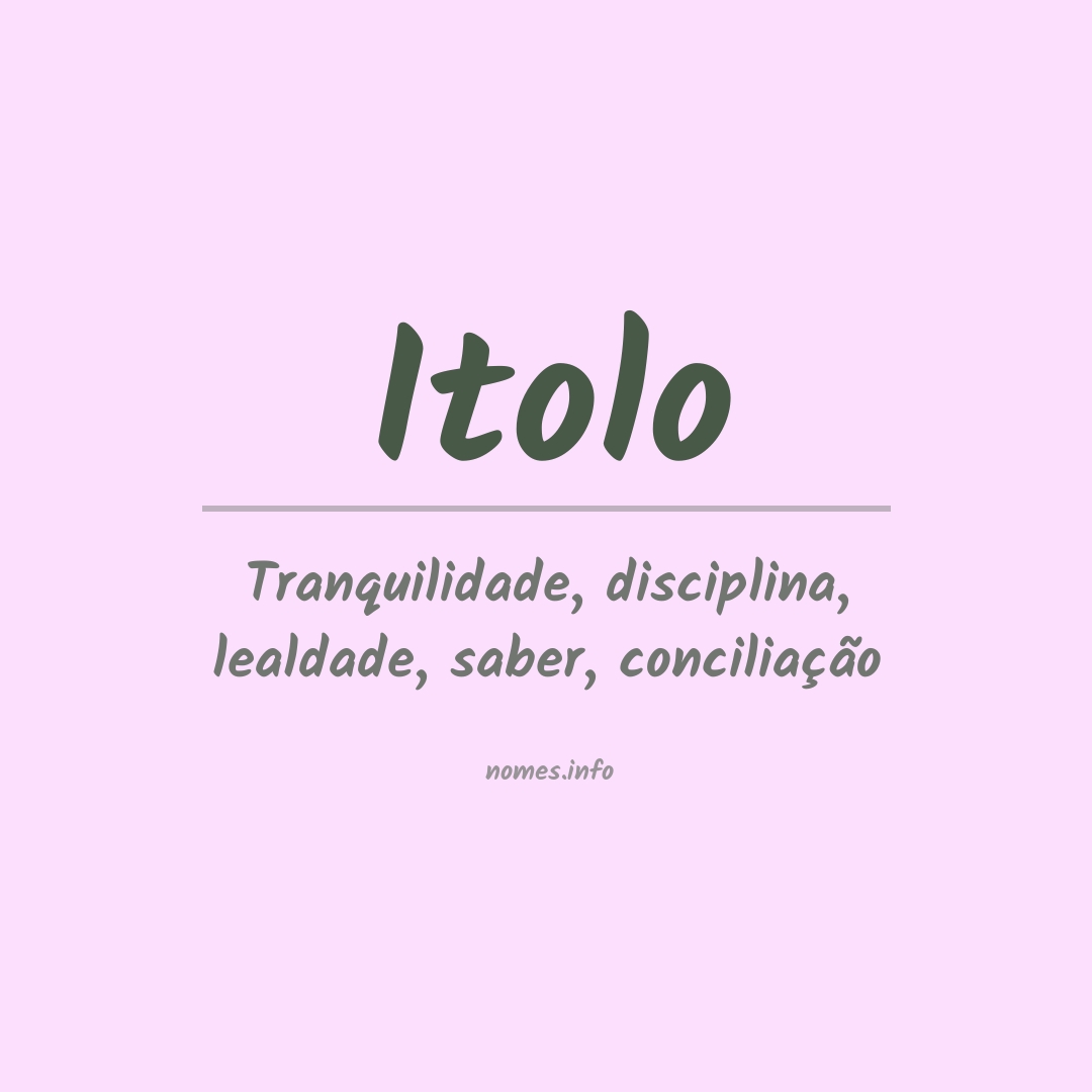 Significado do nome Itolo