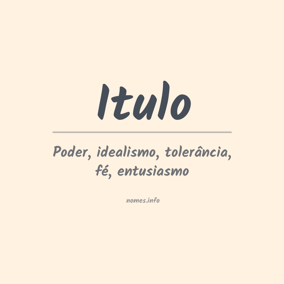 Significado do nome Itulo
