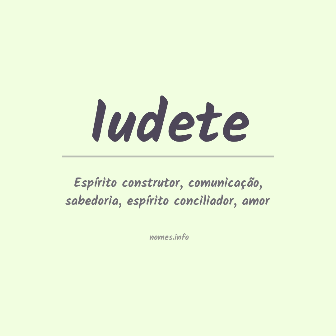 Significado do nome Iudete