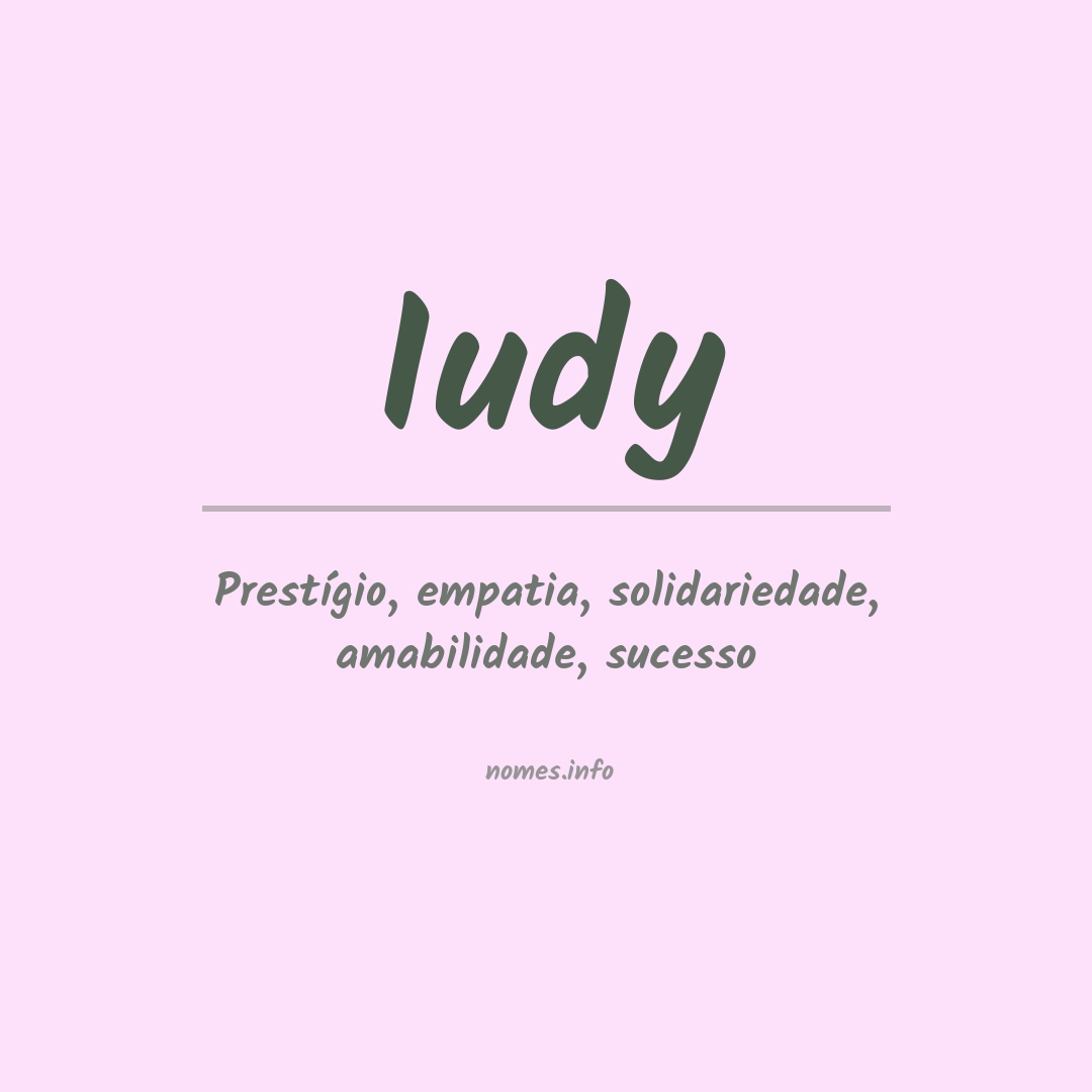 Significado do nome Iudy