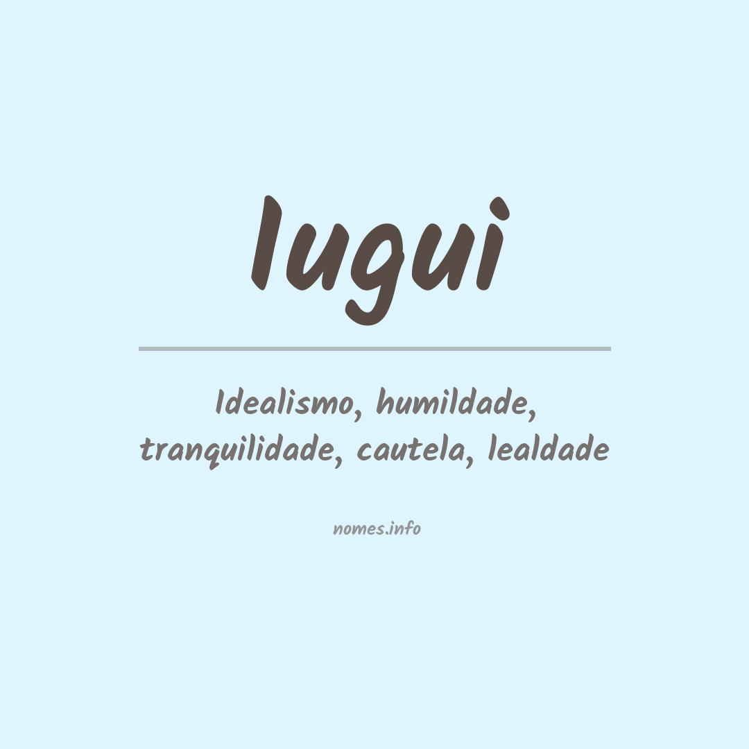 Significado do nome Iugui