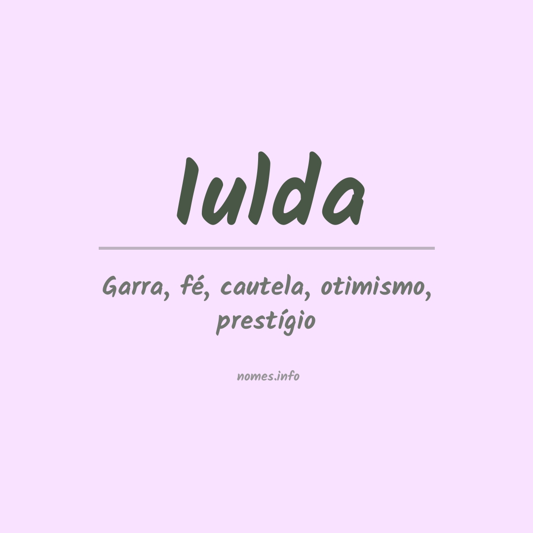 Significado do nome Iulda