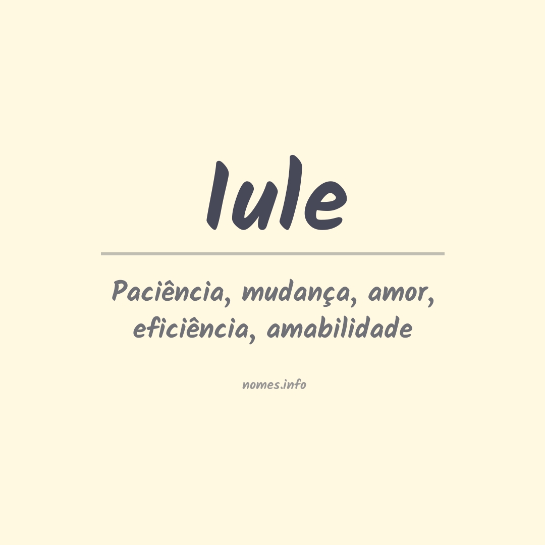 Significado do nome Iule