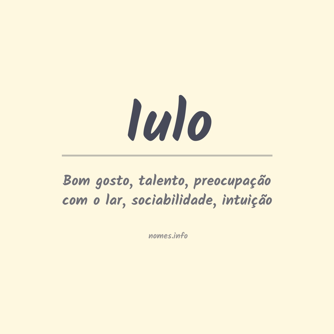 Significado do nome Iulo