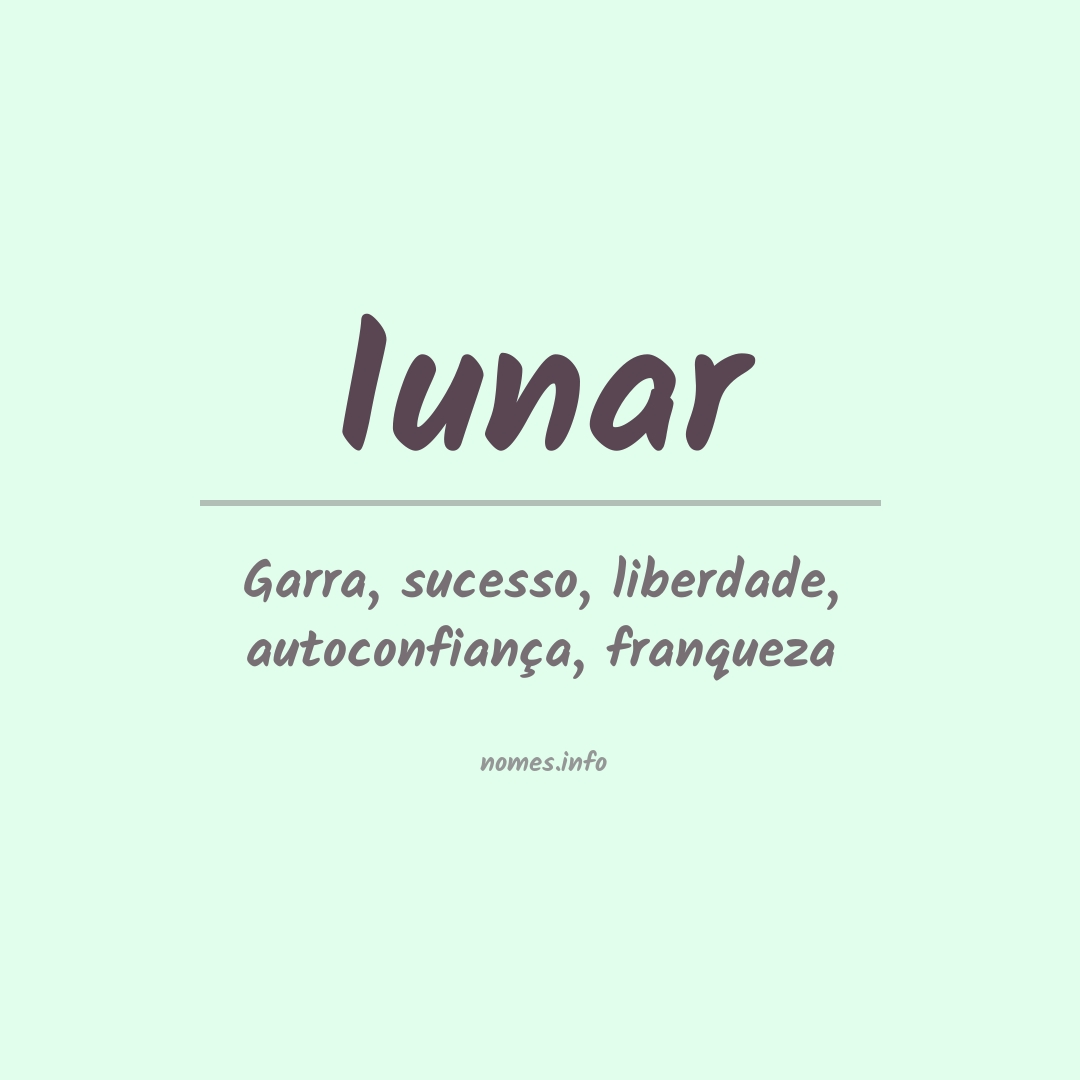 Significado do nome Iunar