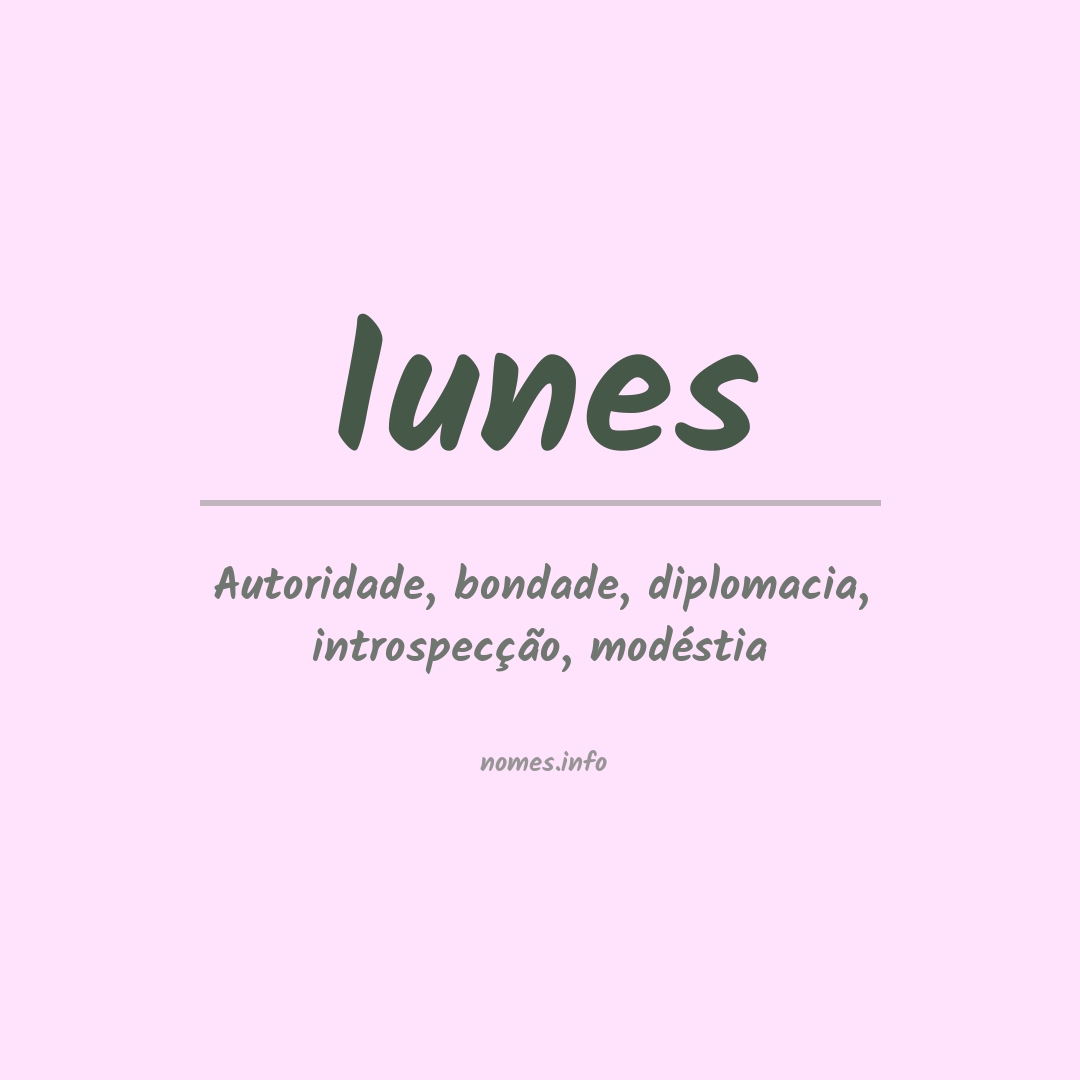 Significado do nome Iunes