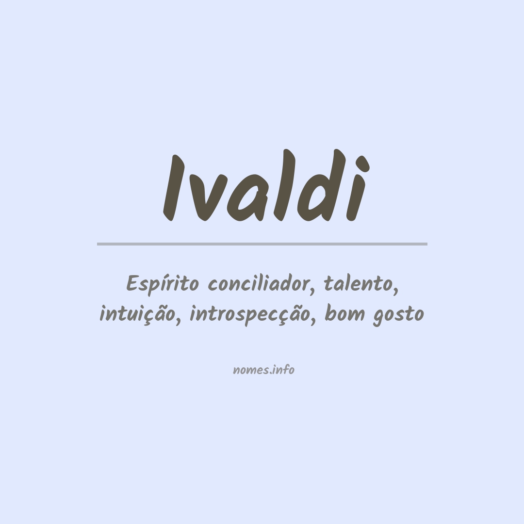 Significado do nome Ivaldi