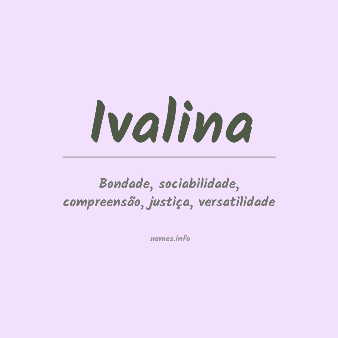 Significado do nome Ivalina
