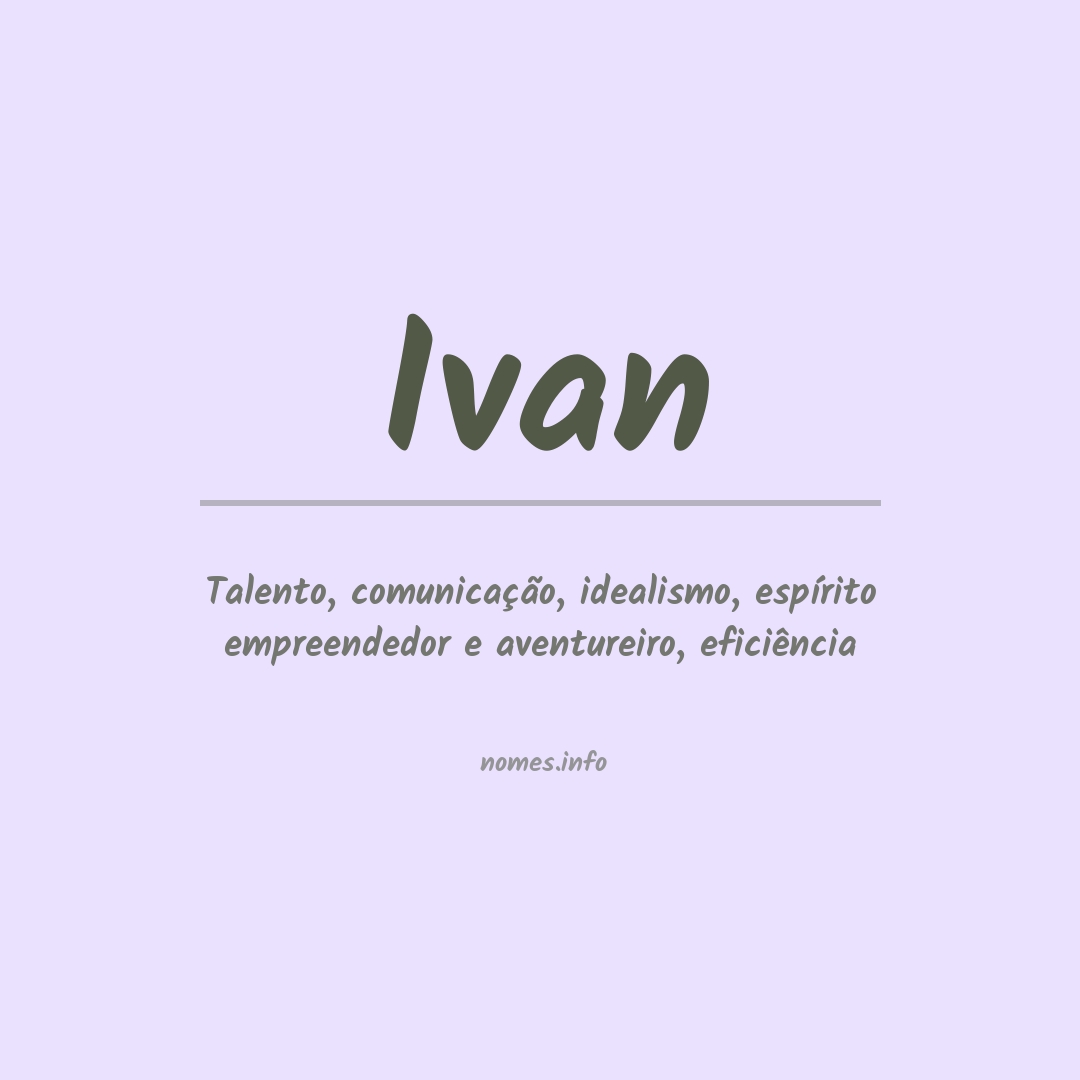 Significado do nome Ivan