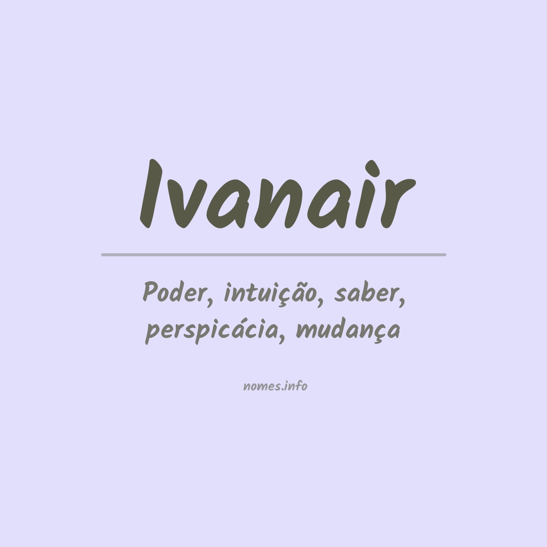 Significado do nome Ivanair