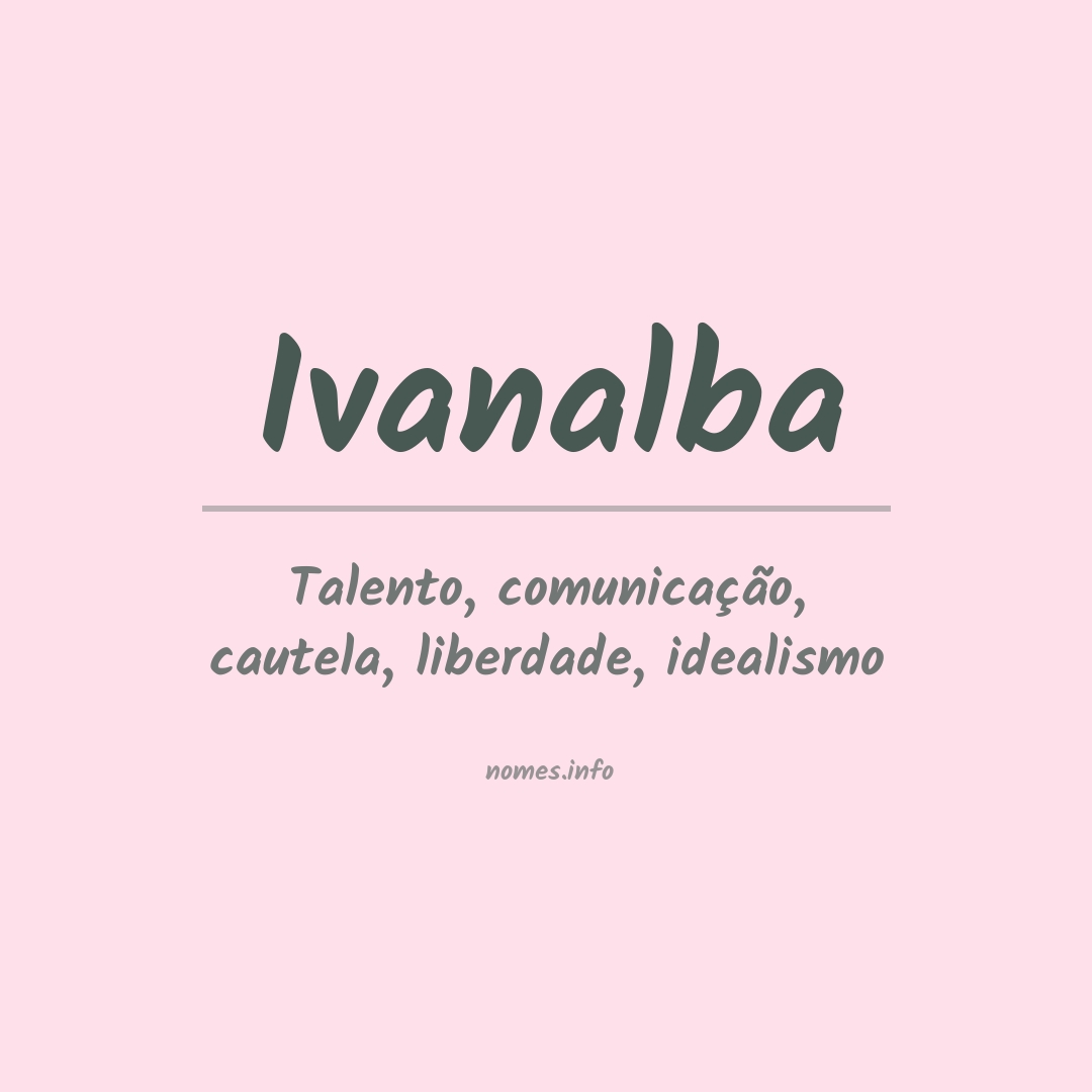 Significado do nome Ivanalba