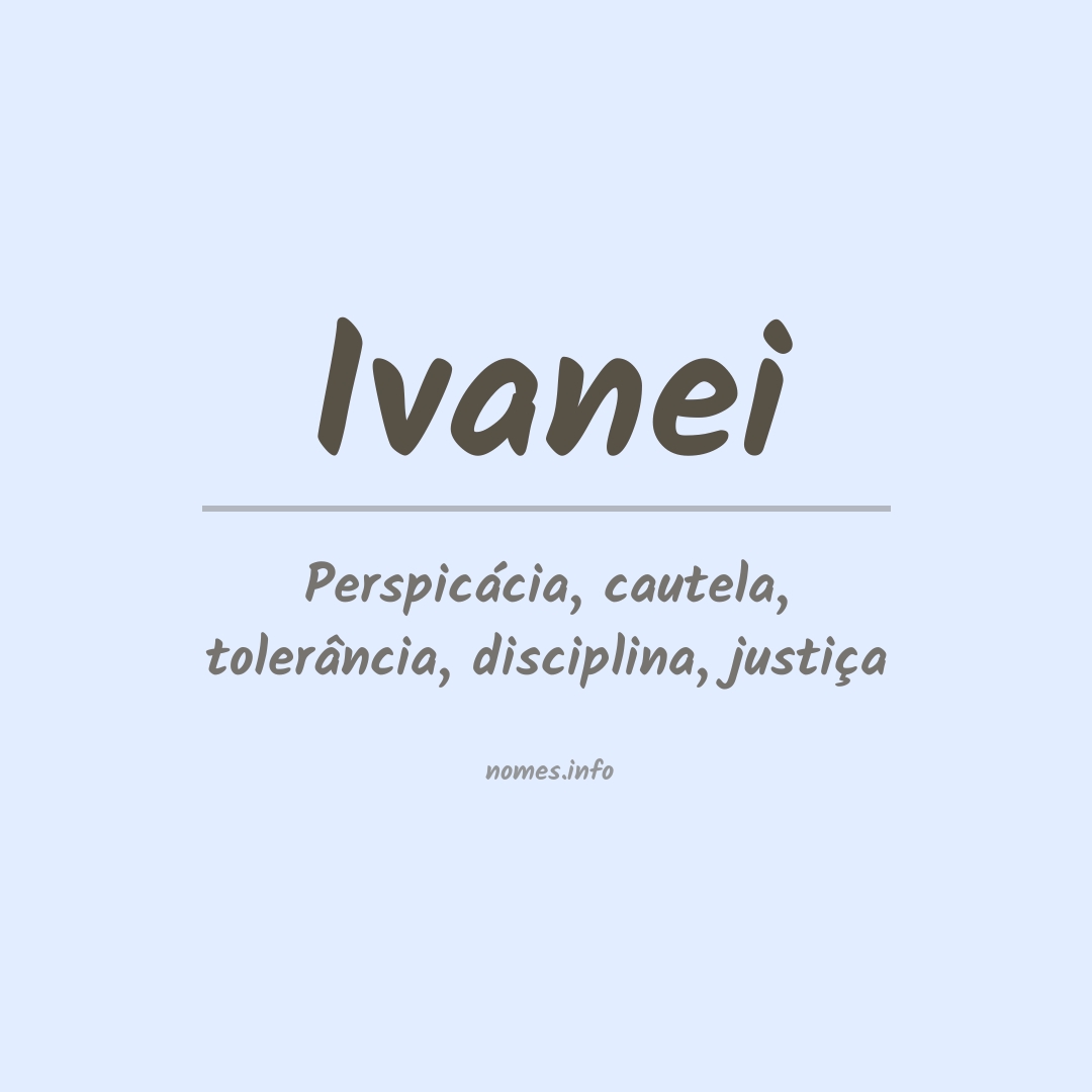 Significado do nome Ivanei