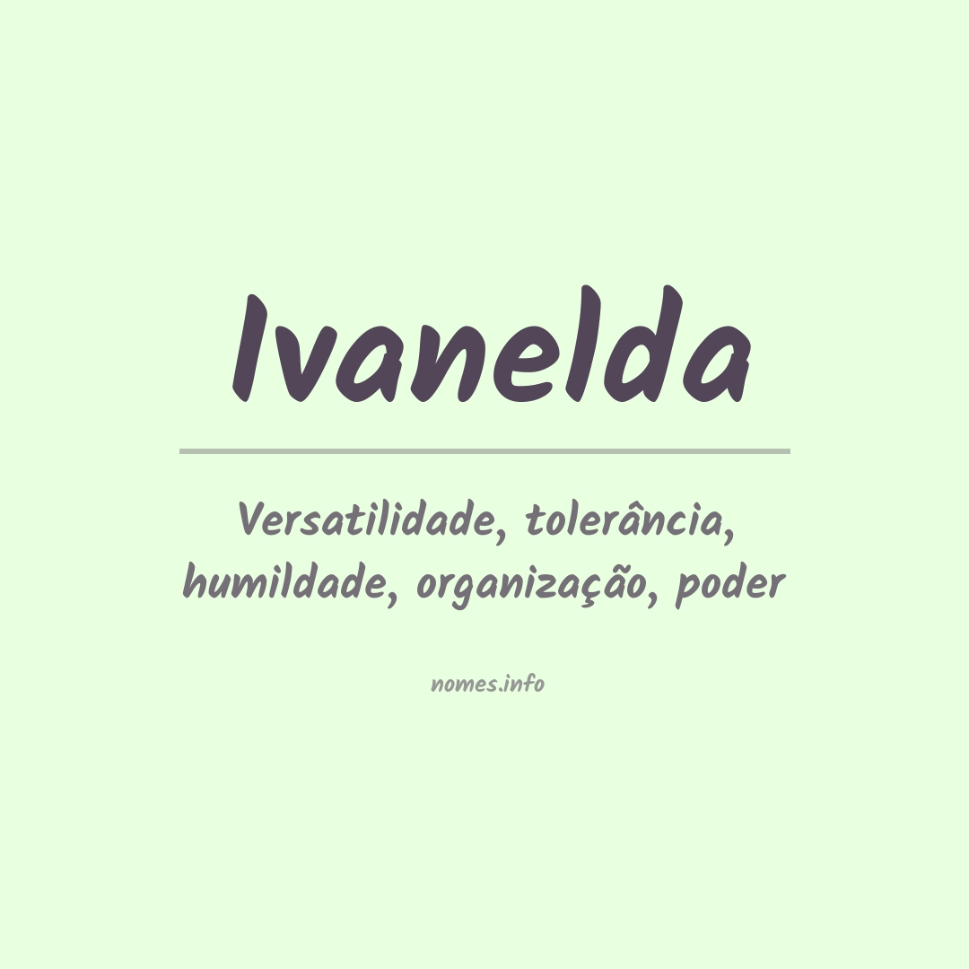 Significado do nome Ivanelda