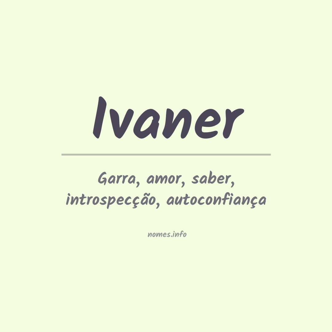 Significado do nome Ivaner
